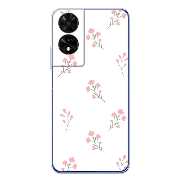 Чехол с принтом «Розовые цветы» для TCL 505