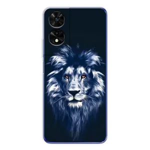 Чохол з картинкою ЛЕВ для TCL 505 (VPrint) (Синій Лев)