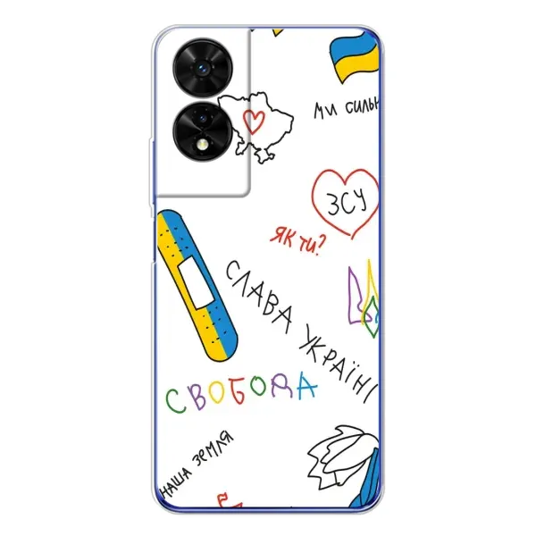 Чехол с принтом «Стикер» для TCL 505 Чехол с принтом «Стикер» для TCL 505