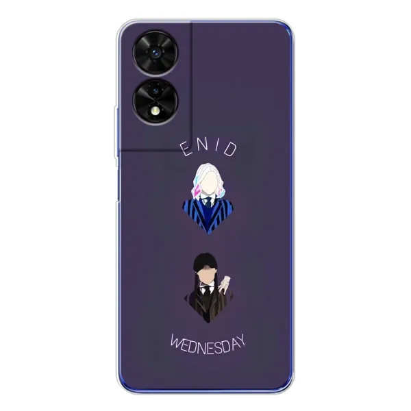 Чехол с принтом «Уэнздей и подруга» для TCL 505