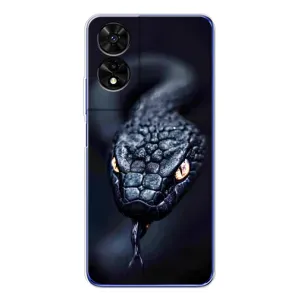 Чехол с принтом «Черная змея» для TCL 505