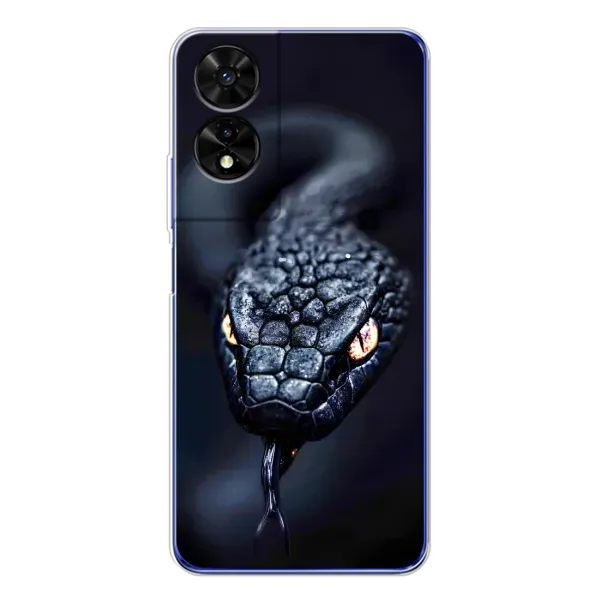 Чехол с принтом «Черная змея» для TCL 505