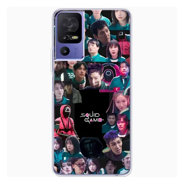 Чехол с принтом «Коллаж Игра кальмара» для TCL 605