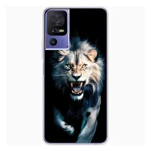 Чехол с принтом «Лев в темноте» для TCL 605