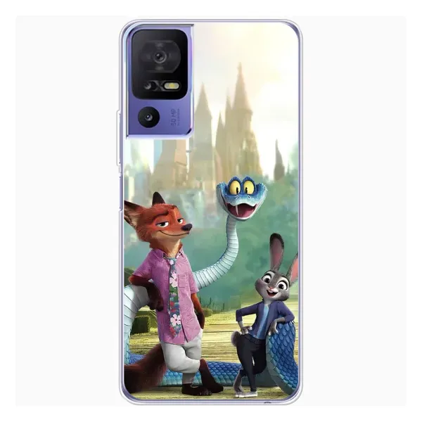 Чехол с принтом «Герои мультфильма Зверополис» для TCL 605