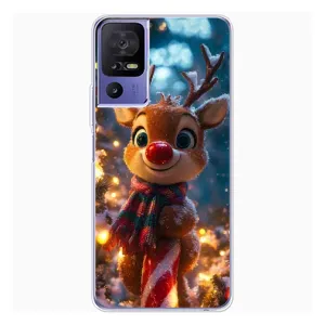 Чехол с принтом «Олень с шарфом» для TCL 605