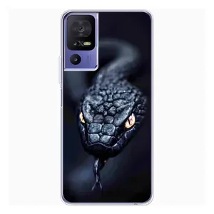 Чехол с принтом «Черная змея» для TCL 605