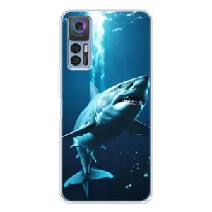 Чехол с картинкой «Хищники» для TCL K23 5G (Акула под водой)