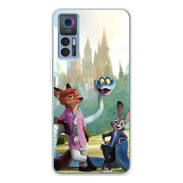 Чехол с принтом «Герои мультфильма Зверополис» для TCL K23 5G