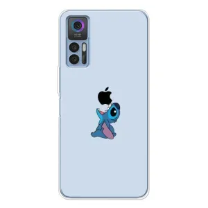 Чехол с принтом Стич на TCL K23 5G (Stitch apple)