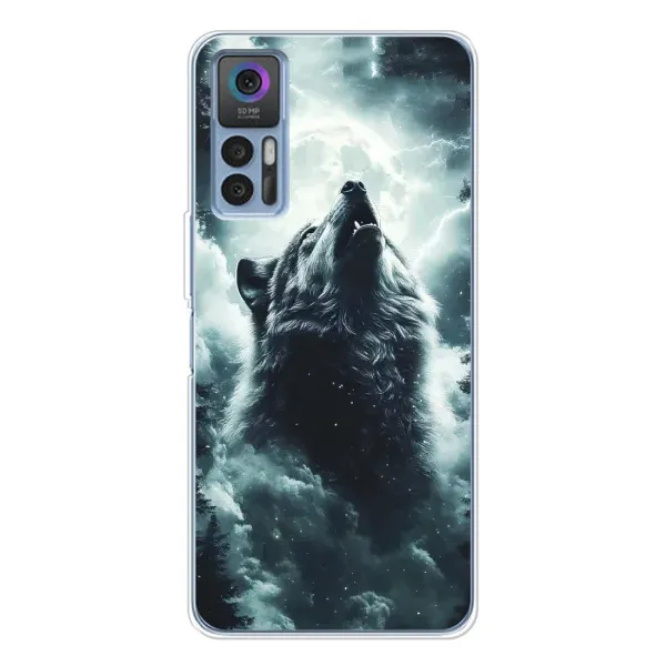 Чохол з принтом «Вовк у хмарах» для TCL K23
