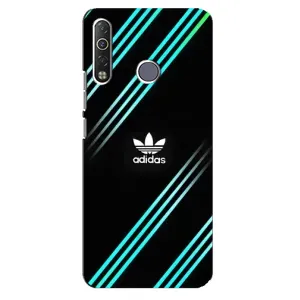 Чехлы Адидас для TECNO Camon 12 Air CC6 (AlphaPrint) (Адидас с полосами)