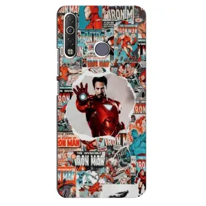 Чехлы с героями Марвел TECNO Camon 12 Air CC6 (VPrint) (Айронмен)