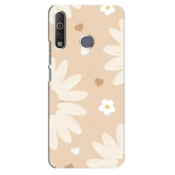 Чохол з принтом «Бежеві квіти» для TECNO Camon 12 Air CC6 Чохол з принтом «Бежеві квіти» для TECNO Camon 12 Air CC6