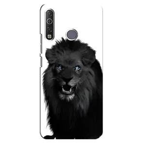 Чехлы с картинками животных TECNO Camon 12 Air CC6 (Черный ЛЕВ)