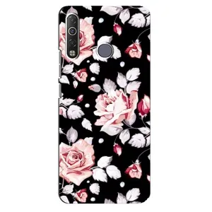 Чехлы с Цветами для TECNO Camon 12 Air CC6 (VPrint) (Цветочки на черном)