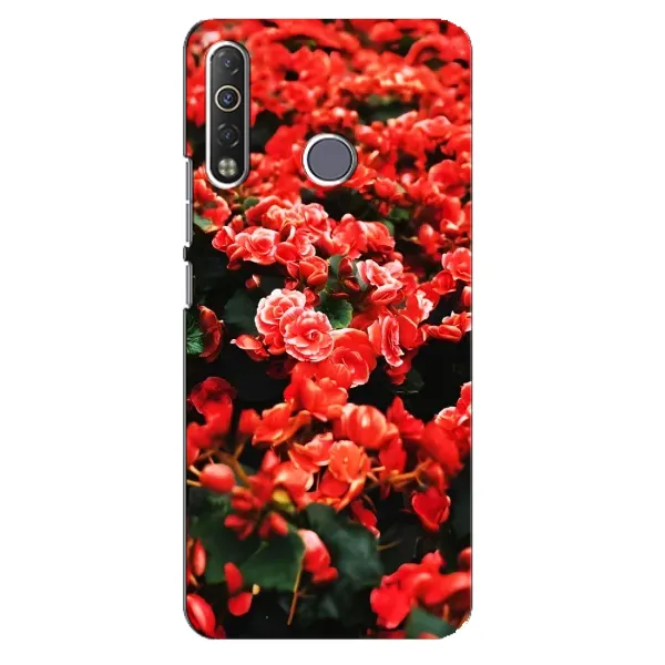Чехол с принтом «Цветы красные» для TECNO Camon 12 Air CC6 Чехол с принтом «Цветы красные» для TECNO Camon 12 Air CC6