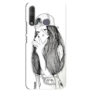 Чехол с печатью для TECNO Camon 12 Air CC6 - (Мода) (AlphaPrint) (Фото девочки)