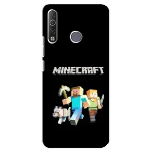 Чехол Майнкрафт на TECNO Camon 12 Air CC6 (AlphaPrint) Minecraft (герои Minecraft)