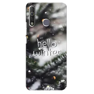 Новогодние, Праздничные Чехлы для TECNO Camon 12 Air CC6 - 2024 год (Hello winter)