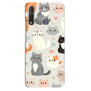 Чохол з малюнком кіт на TECNO Camon 12 Air CC6 (Колаж котів)