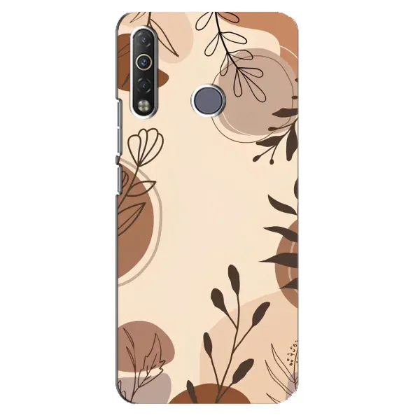 Чохол з принтом «Коричневі квіти» для TECNO Camon 12 Air CC6 Чохол з принтом «Коричневі квіти» для TECNO Camon 12 Air CC6