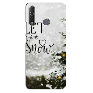 Новогодние, Праздничные Чехлы для TECNO Camon 12 Air CC6 - 2024 год (Let it snow)