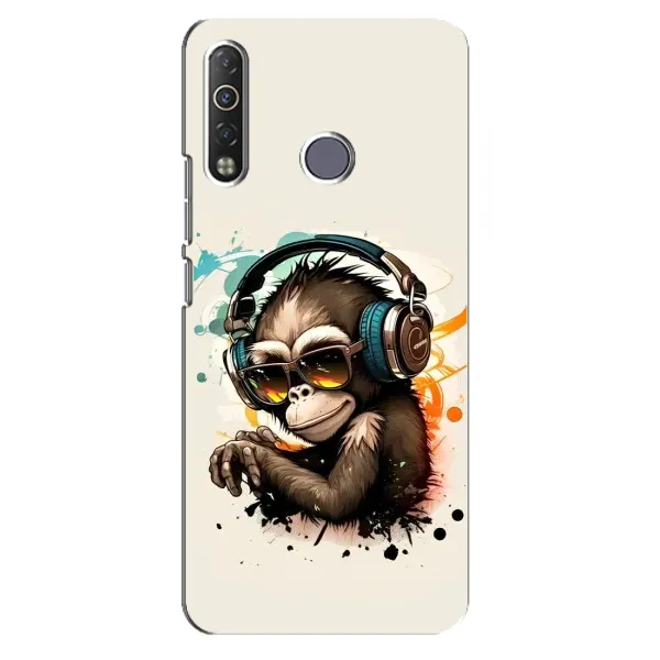 Чехол с принтом «Макака в наушниках» для TECNO Camon 12 Air CC6