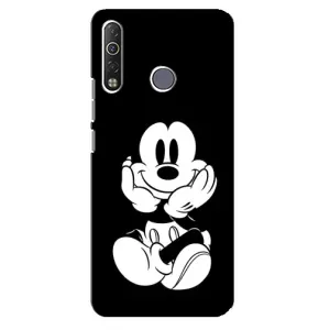 Эксклюзивный чехол для TECNO Camon 12 Air CC6 (AlphaPrint - Мультяшные) (Микки на черном)