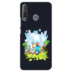 Чехол Майнкрафт на TECNO Camon 12 Air CC6 (AlphaPrint) Minecraft (персонажи Minecraft)
