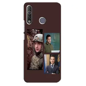Чехол для TECNO Camon 12 Air CC6 (AlphaPrint - с принтом Зеленского) (Президент)