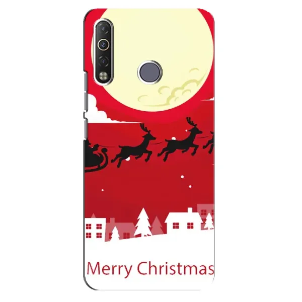 Чехол с принтом «Санта с оленями» для TECNO Camon 12 Air CC6 Чехол с принтом «Санта с оленями» для TECNO Camon 12 Air CC6