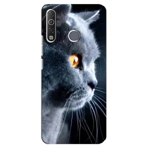 Чехлы с Котиками для TECNO Camon 12 Air CC6 (VPrint) (Серый Кот)