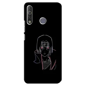 Чехлы на тему: Итачи Учиха для TECNO Camon 12 Air CC6 (AlphaPrint) (силуэт Итачи)
