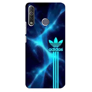 Чехлы Адидас для TECNO Camon 12 Air CC6 (AlphaPrint) (Синий Адидас)