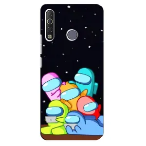 Чехол Амонг Ас для TECNO Camon 12 Air CC6 (AlphaPrint) (Скины в космосе)