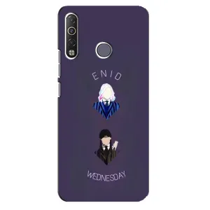 Чехлы Венсдей на TECNO Camon 12 Air CC6 Уэнсдей (AlphaPrint) (Уэнздей и подруга)