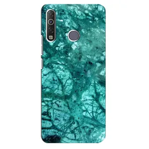 Мраморный чехол на TECNO Camon 12 Air CC6 (VPrint) (Зеленый мрамор)