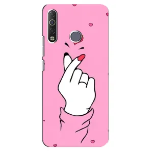 Чехол с принтом для TECNO Camon 12 Air CC6 (AlphaPrint - Знак сердечка) (Знак Love)