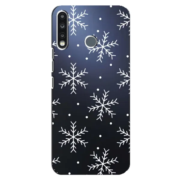 Чехол с принтом «Белые снежинки» для TECNO Camon 12 CC7 Чехол с принтом «Белые снежинки» для TECNO Camon 12 CC7