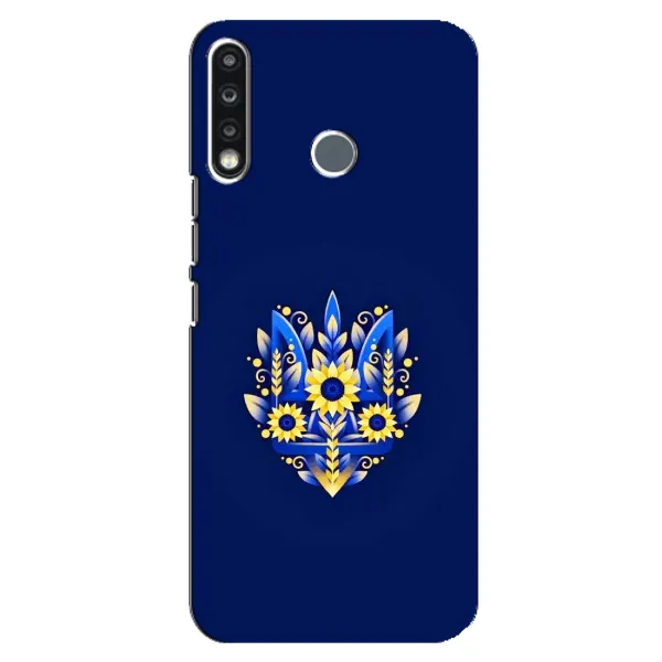 Чехол с принтом «Цветочный Герб» для TECNO Camon 12 CC7