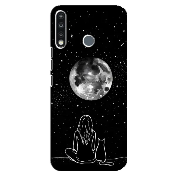 Чехол с принтом «Девушка с котом» для TECNO Camon 12 CC7 Чехол с принтом «Девушка с котом» для TECNO Camon 12 CC7