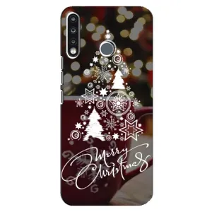 Рождественские Чехлы для TECNO Camon 12 CC7 (VPrint) (Елочка узорная)