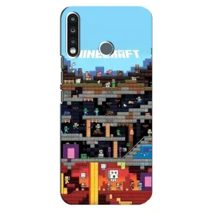Чехол Майнкрафт на TECNO Camon 12 CC7 (AlphaPrint) Minecraft (фон Minecraft)