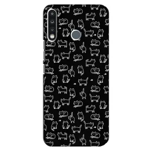 Чехол с принтом для TECNO Camon 12 CC7 (AlphaPrint) Модные коты (Меленькие котики)
