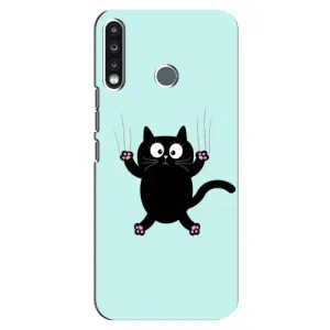 Чехол с принтом для TECNO Camon 12 CC7 (AlphaPrint) Модные коты (Падающий кот)