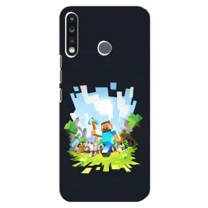 Чехол Майнкрафт на TECNO Camon 12 CC7 (AlphaPrint) Minecraft (персонажи Minecraft)