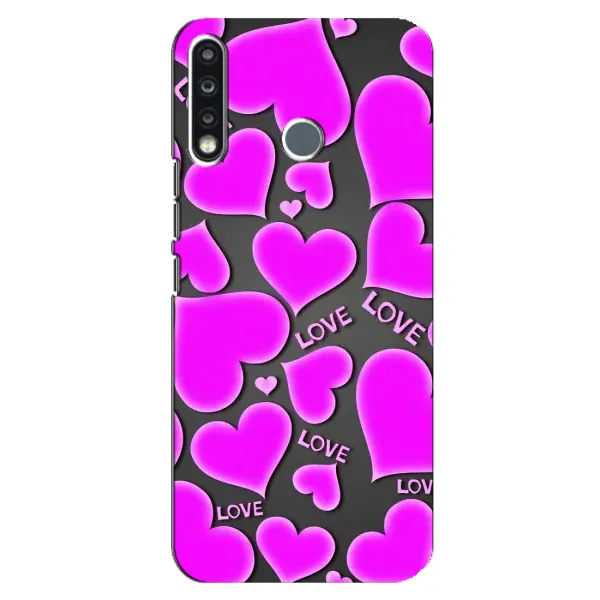 Чохол з принтом «Pink hearts» для TECNO Camon 12 CC7 Чохол з принтом «Pink hearts» для TECNO Camon 12 CC7