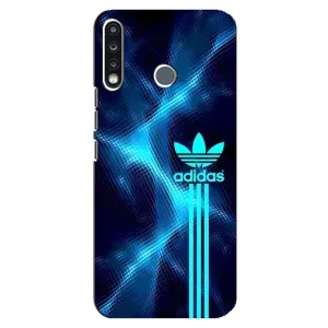 Чехлы Адидас для TECNO Camon 12 CC7 (AlphaPrint) (Синий Адидас)