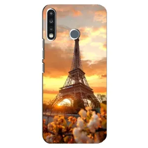 Чехол Эйфелева Башня для TECNO Camon 12 CC7 - (AlphaPrint) (Солнечная башня)